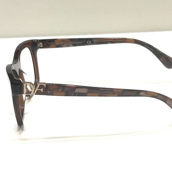 NEW Diane von Furstenberg DVF5083 210 Transparent Brown Eyeglass Frame 52-19-135 - Picture 3 of 7